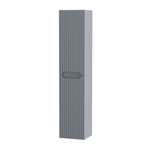 Colonne de rangement Gris Suspendu - Hauteur 120 cm - 2 Portes - LEON