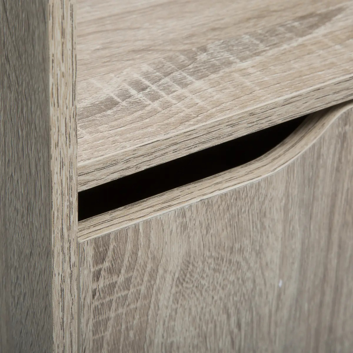 Étagère effet chêne naturel Noir Ceda