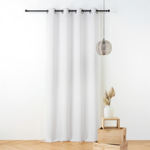 Voilage polycoton toucher doux et souple - Blanc