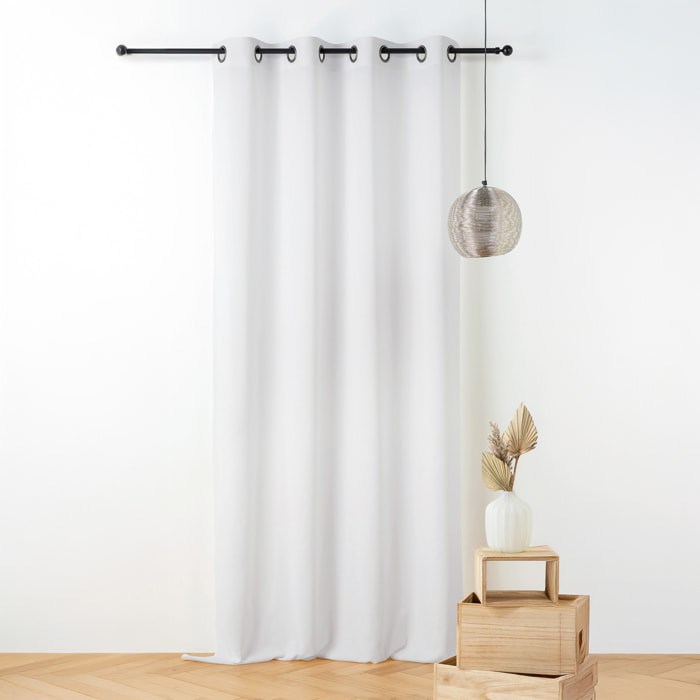 Voilage polycoton toucher doux et souple - Blanc