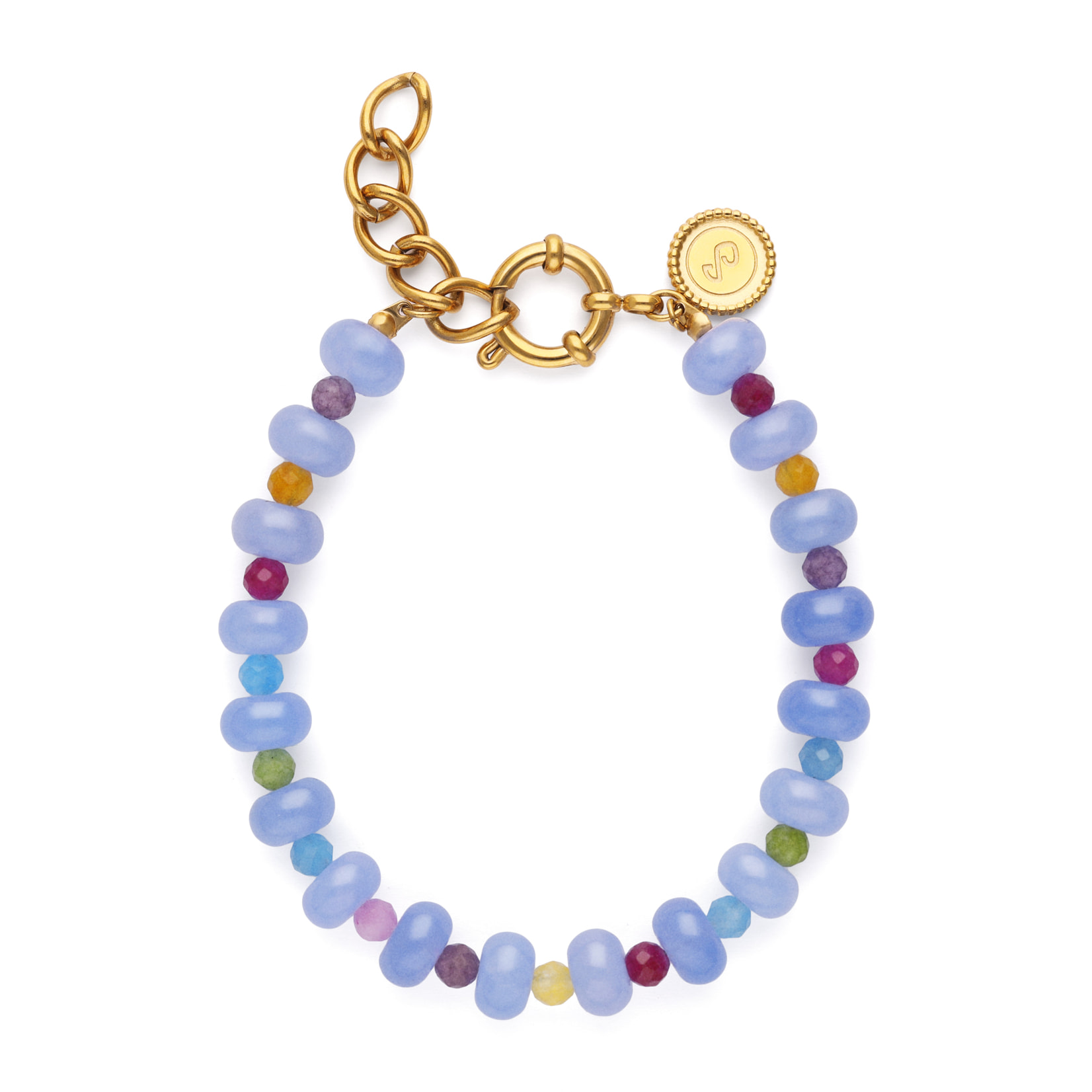Pulsera Skycolor Stones Acero Baño Oro