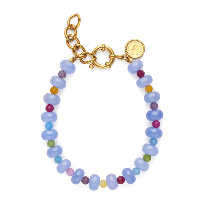 Pulsera Skycolor Stones Acero Baño Oro