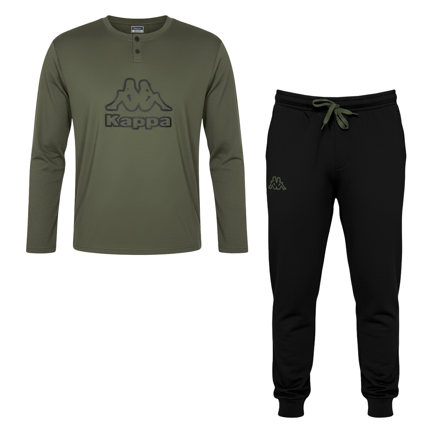 Pigiama Lungo Uomo KAPPA Caldo Cotone Interlock