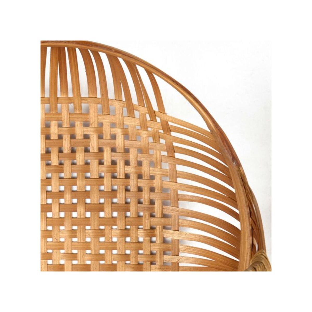 Panier Rond avec Anse et Tressage Artisanal en Bambou - CATANIA