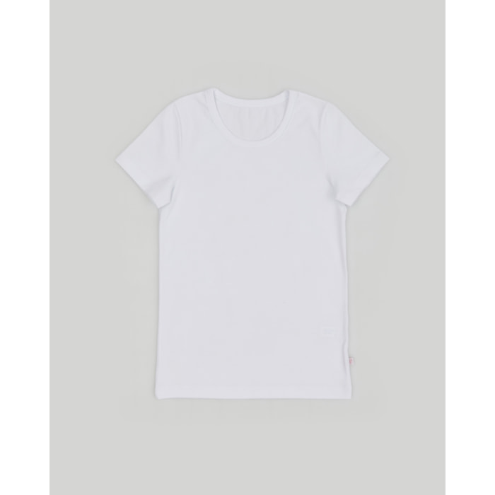 T-shirt girocollo bimba in caldo cotone organico