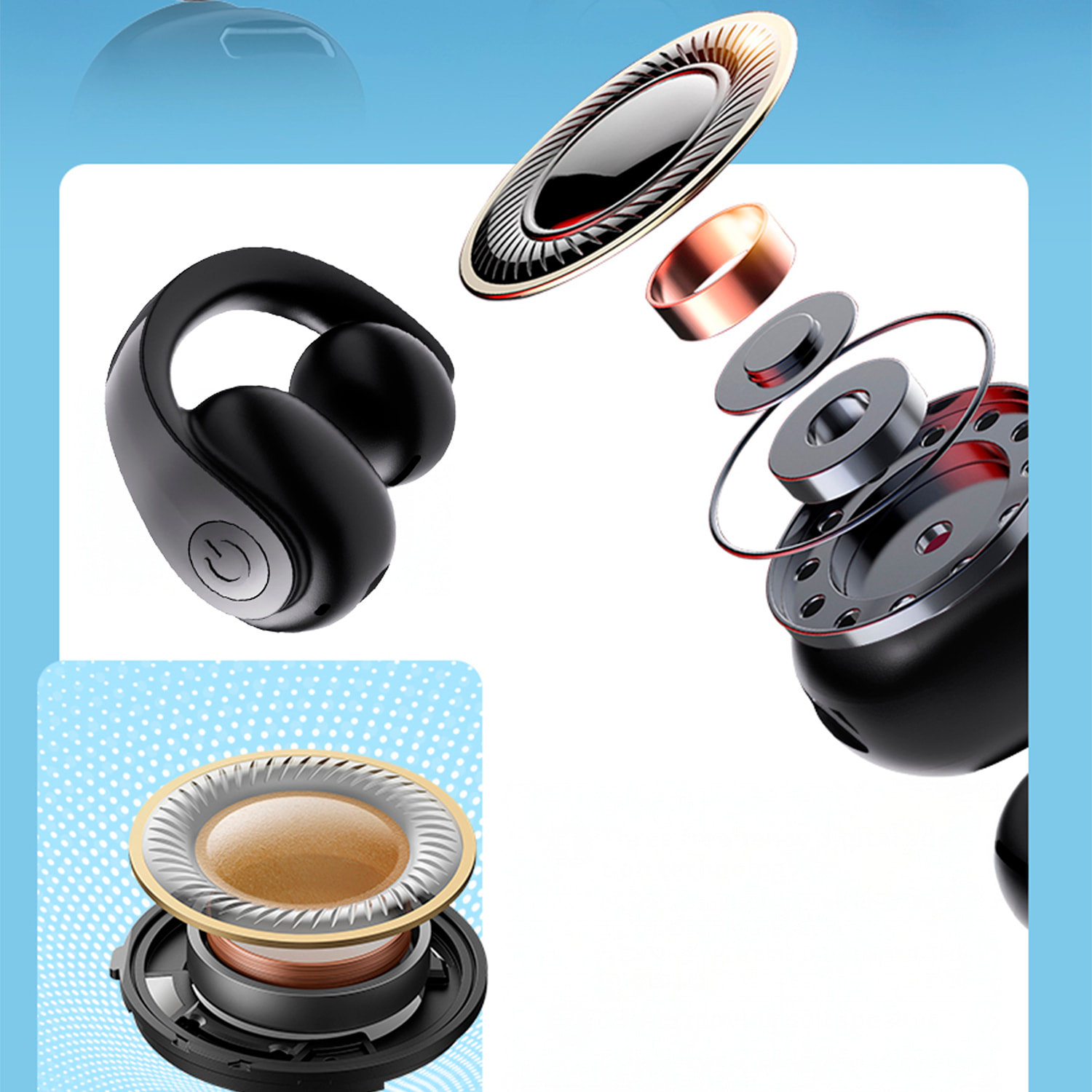 GD11 Cuffie Bluetooth 5.4. Tecnologia OWS con suono direzionale.