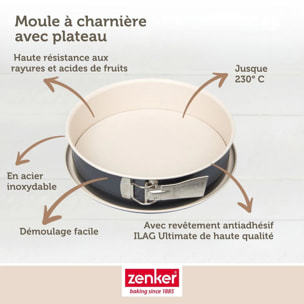 Moule à manqué à charnière Zenker Crème noir 27 cm