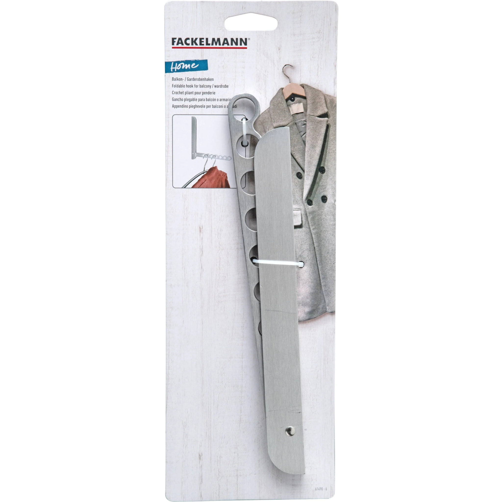 Crochet pliant gris Fackelmann Tecno