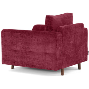 Rune - fauteuil en velours texturé - Prune