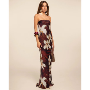 Vestido midi palabra de honor
