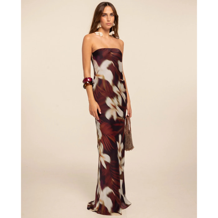 Vestido midi palabra de honor