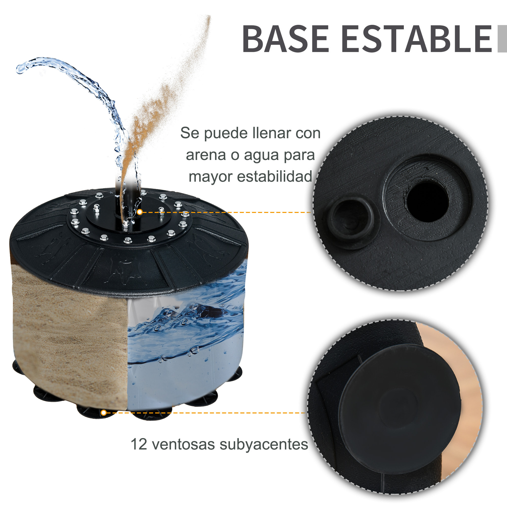 Saco de Boxeo de Pie Ajustable en Altura con 2 Bolas de Velocidad Barra y Base Rellenable Agua o Arena Punching Ball para Adultos 88x50x160-230 cm Negro
