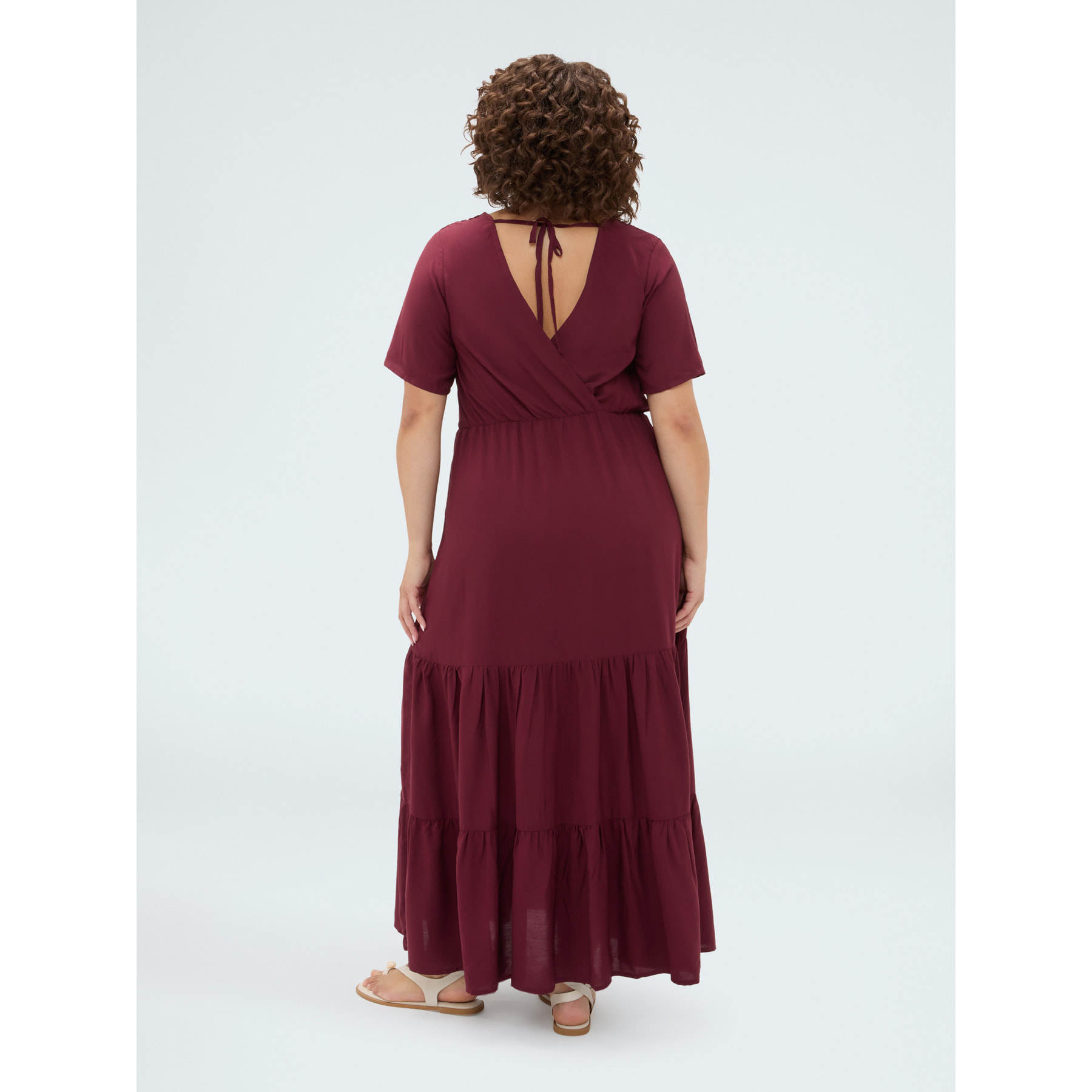 Fiorella Rubino - Vestido largo Smile en viscosa - Burgundy