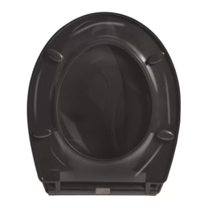 ABATTANT WC BROOKE  PP 100% RECYCLE NOIR BRILLANT SPIRELLA