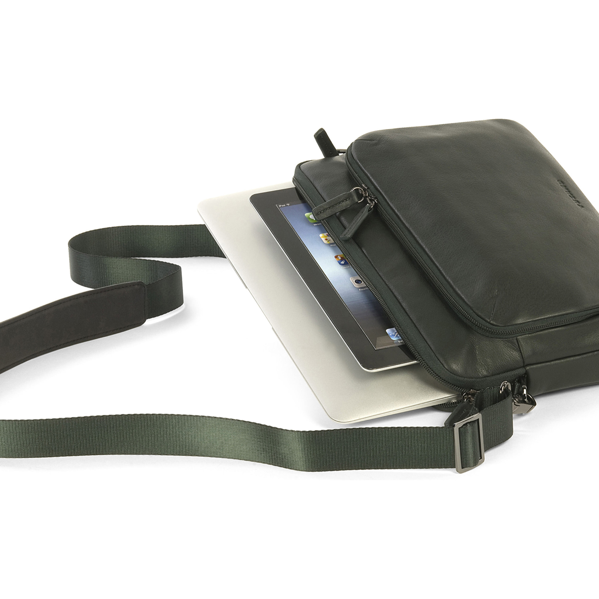 Borsa a tracolla  unisex In Vera pelle Made in Italy 34x23x8,5 cm