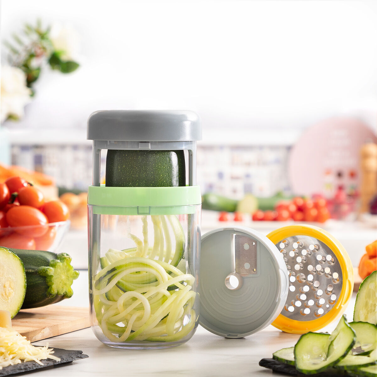 Cortador de Verduras en Espiral y Rallador con Recetas Vigizer InnovaGoods