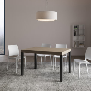 Tavolo allungabile 90x120/224 cm Everyday tortora gambe antracite
