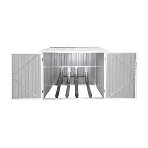 Abri à vélo acier galvanisé avec kit d'ancrage - 4 vélos NAVE