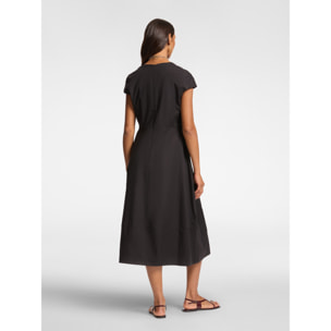 Elena Mirò - Vestido midi con escote en pico - Negro