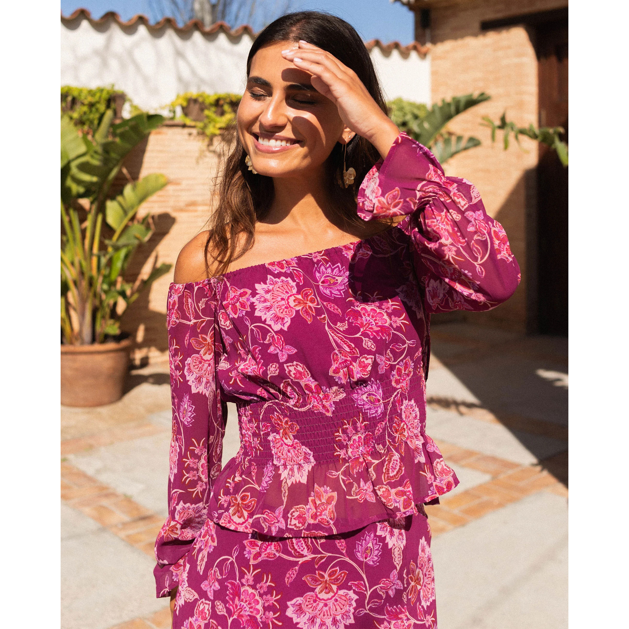 Blusa de mujer escote bardot