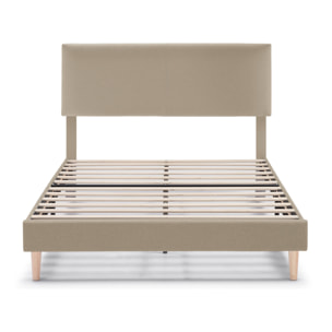 Estructura de cama tapizada Lauren de 30 cm Beige