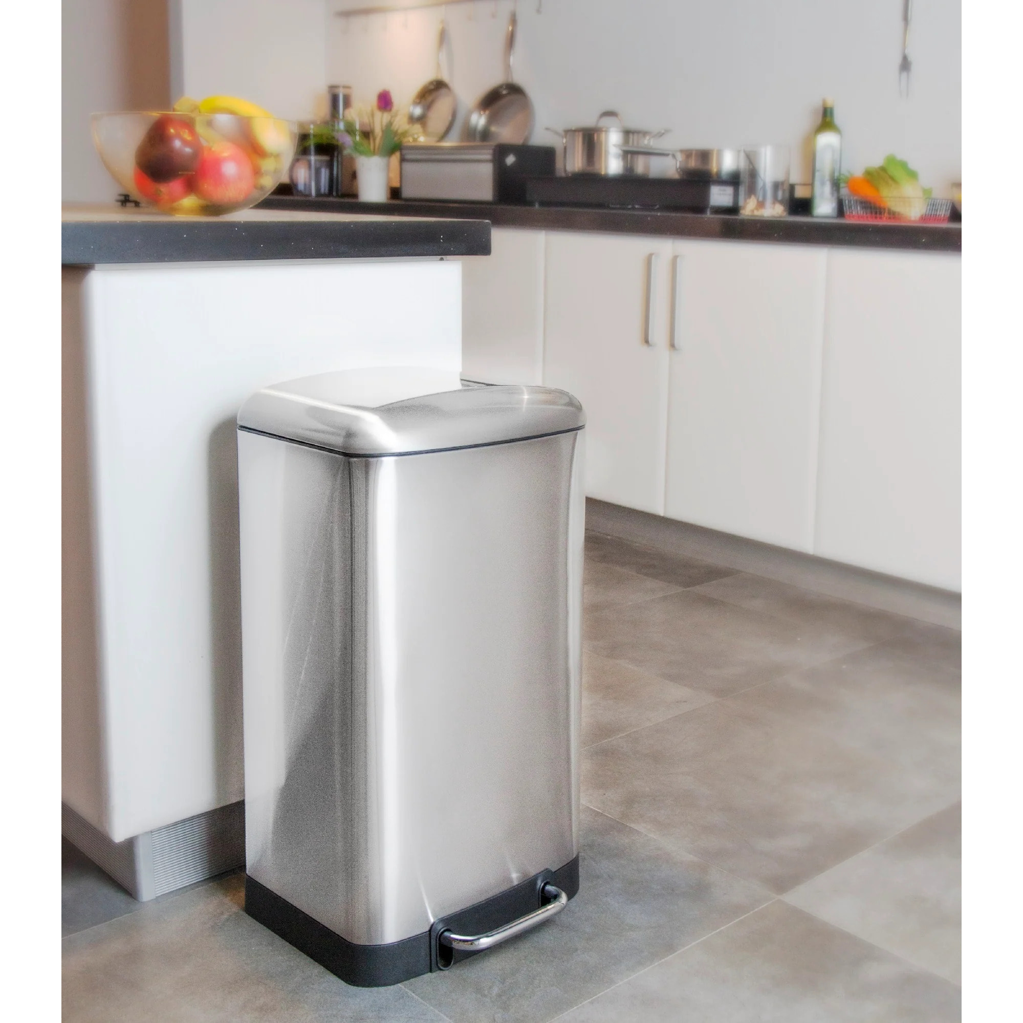 Poubelle à pédale inox GREENWICH 30L