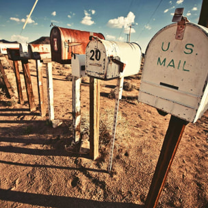 Affiche photo us mail Affiche sous cadre noir