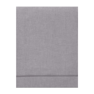 Drap plat uni en coton chambray, NUIT CHAMBRAY