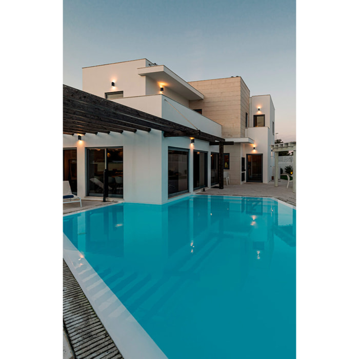 FORLIGHT Aplique Ip44 Kubo Double Emission Gu10 7W Negro