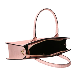 Borsa a mano da donna - Modello Giulia - Vera pelle effetto cocco - 30.0 x 28.0 x 10.0 cm