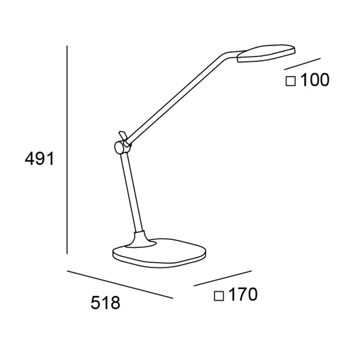 LEDS C4 Sobremesa Queen LED 8.3 Blanco cálido - 3000K ON-OFF Cromo 284lm