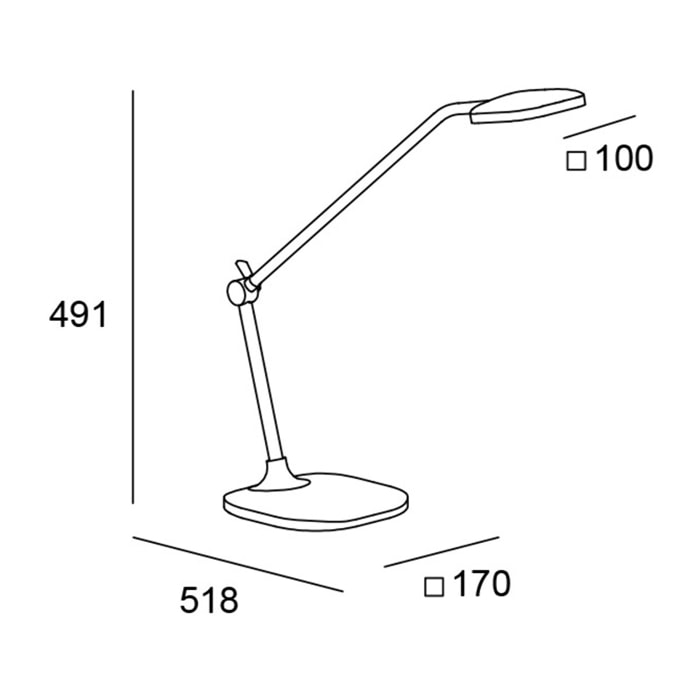 LEDS C4 Sobremesa Queen LED 8.3 Blanco cálido - 3000K ON-OFF Cromo 284lm