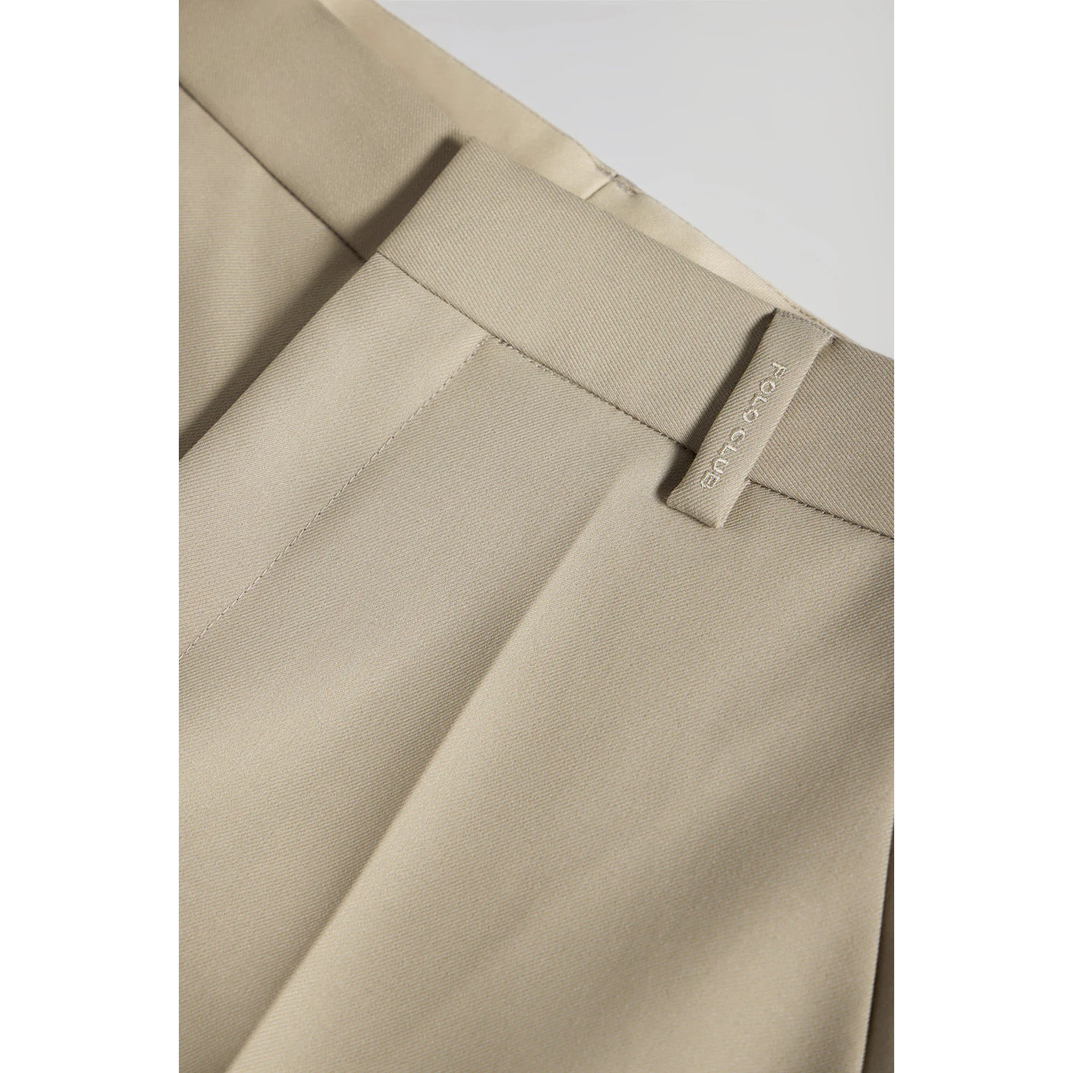 Pantalón ancho de vestir beige con detalles Polo Club