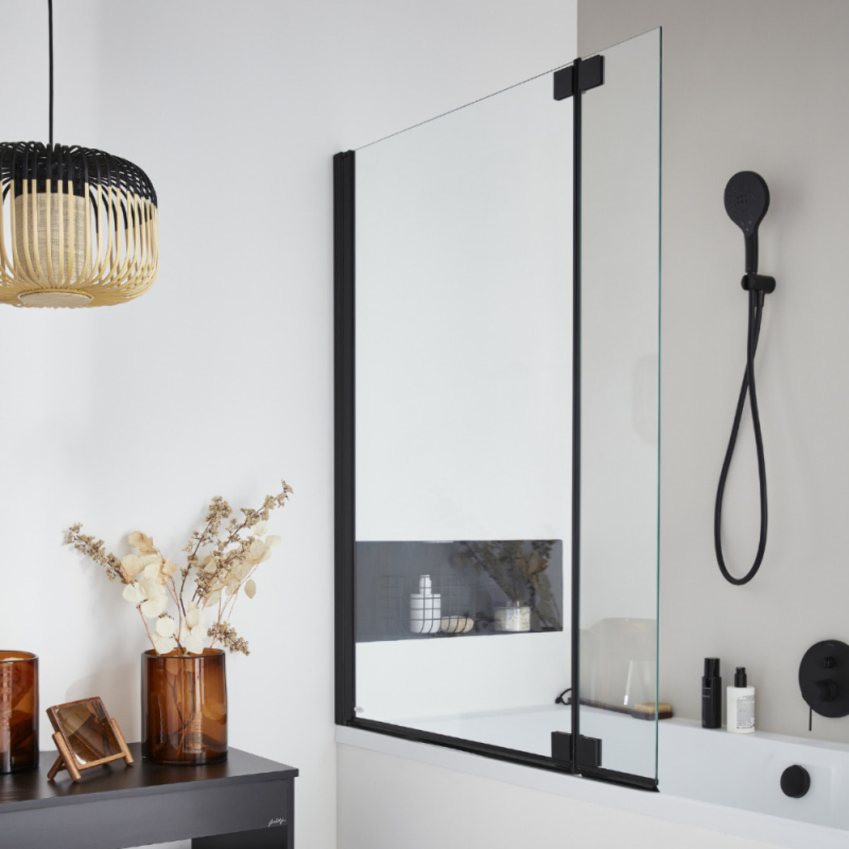 Pack baignoire droite Odéon up + pare bain 2 volets