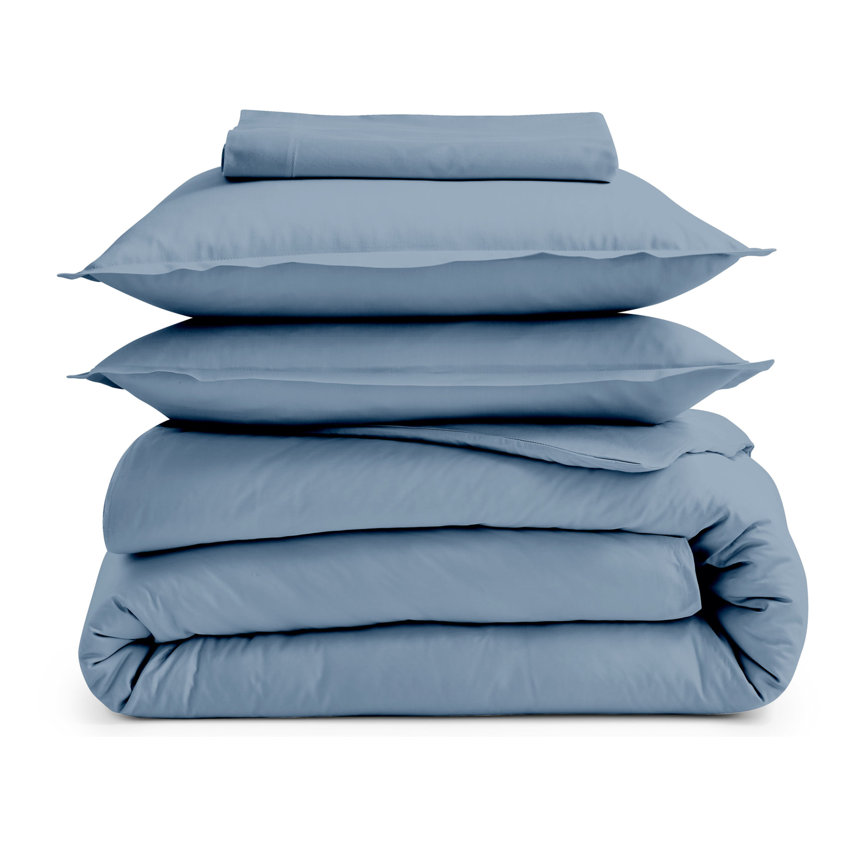 Drap housse 100% coton bio bonnet 30 cm - Bleu