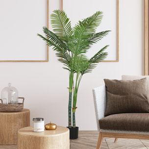 Palmier artificiel grande taille H.180cm palmier areca 14 feuilles grand réalisme PE vert