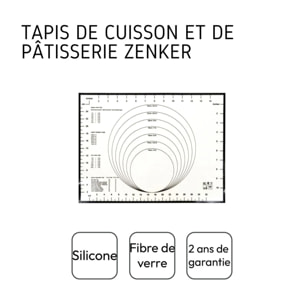 Lot de 2 plaques pâtisserie et cuisson 40/30 cm en silicone Zenker Smart Pastry
