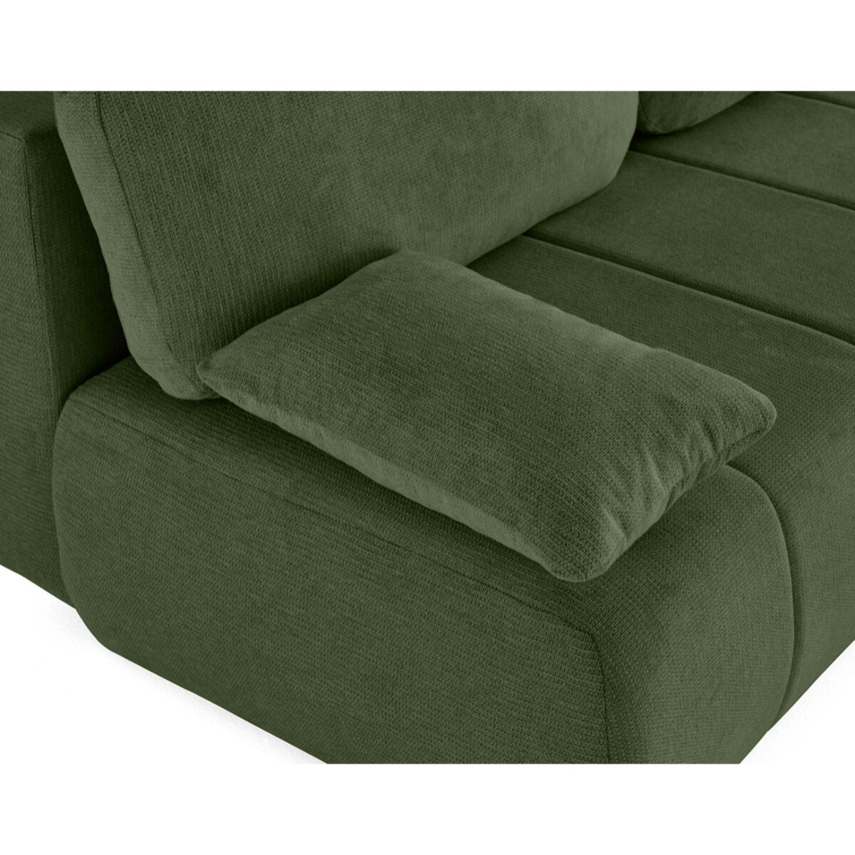 Harper - canapé 3 places convertible avec coffre en tissu texturé - Vert