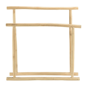 WILL - Porte-serviettes double portant en bois de teck naturel