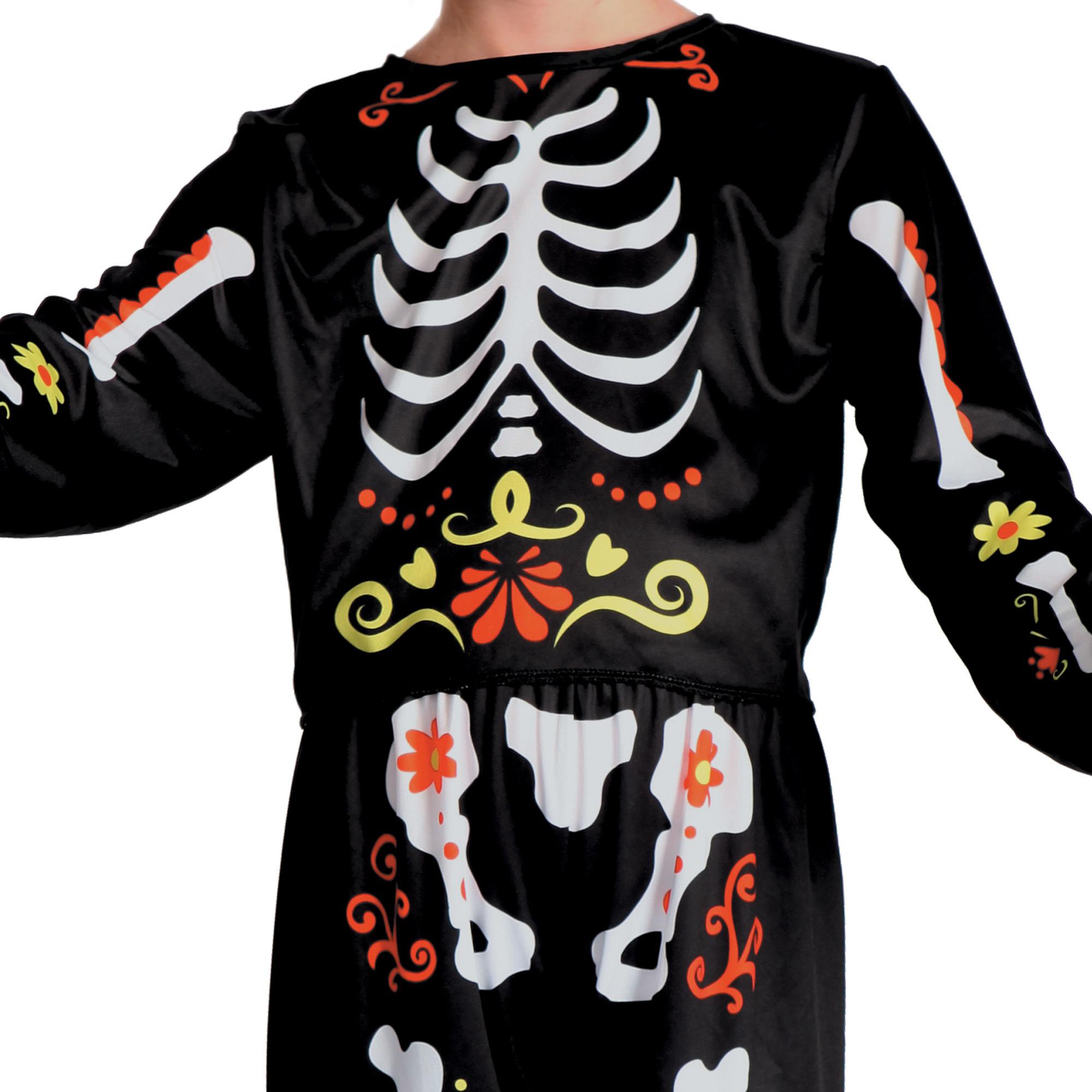 Costume Halloween Scheletro Dia De Los Muertos Costume Bambino Unisex