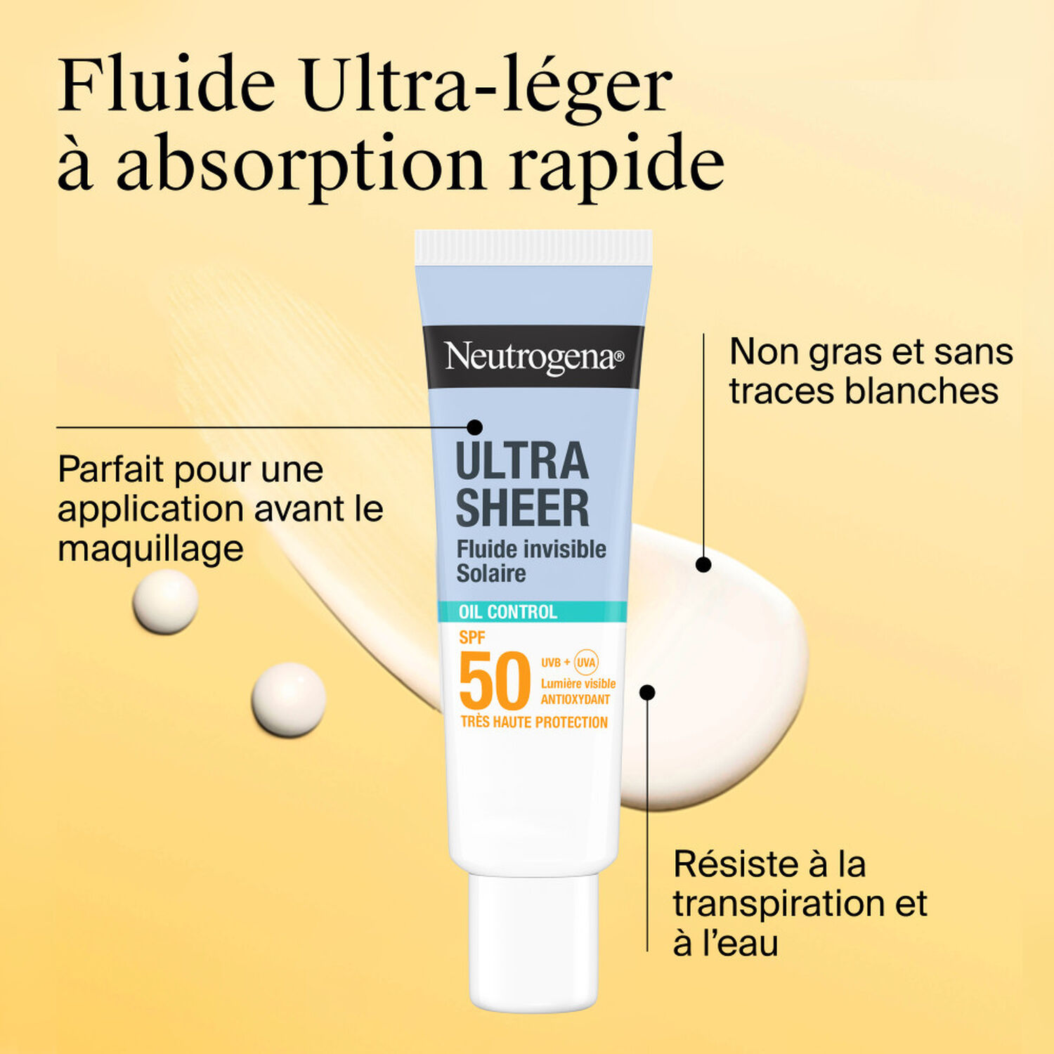 Ultra Sheer SPF 50+ - Fluide Solaire Invisible Ultra Sheer Oil Control 50 ml