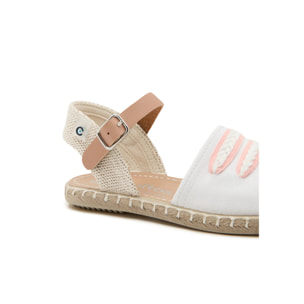Conguitos - Sandali estivi in juta con zeppa per bambina comodi