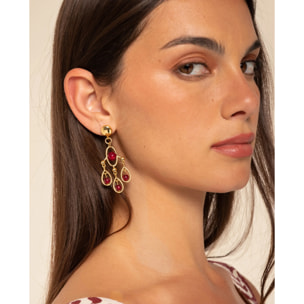 PENDIENTES SOLEIL  · ROJO