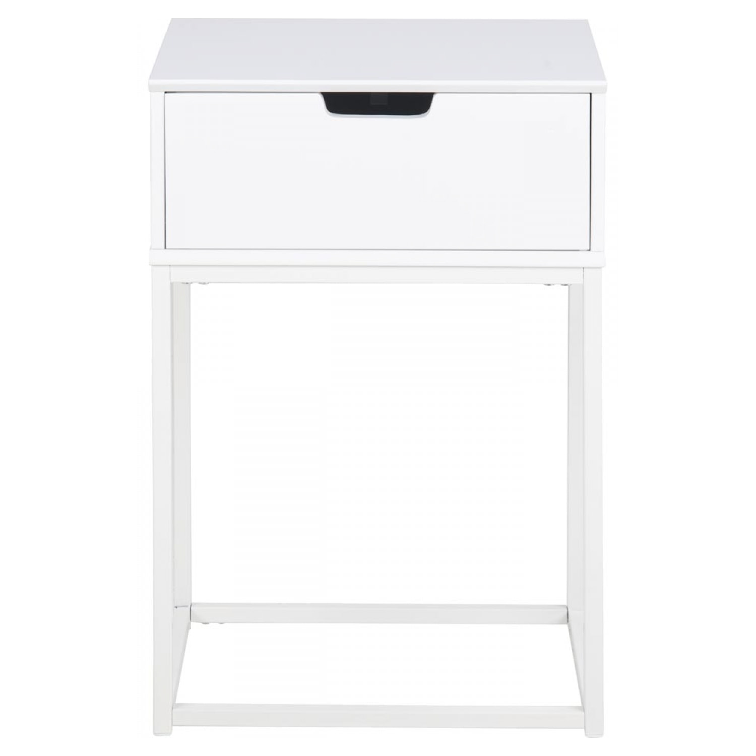 Table de chevet blanc tiroir PUNE