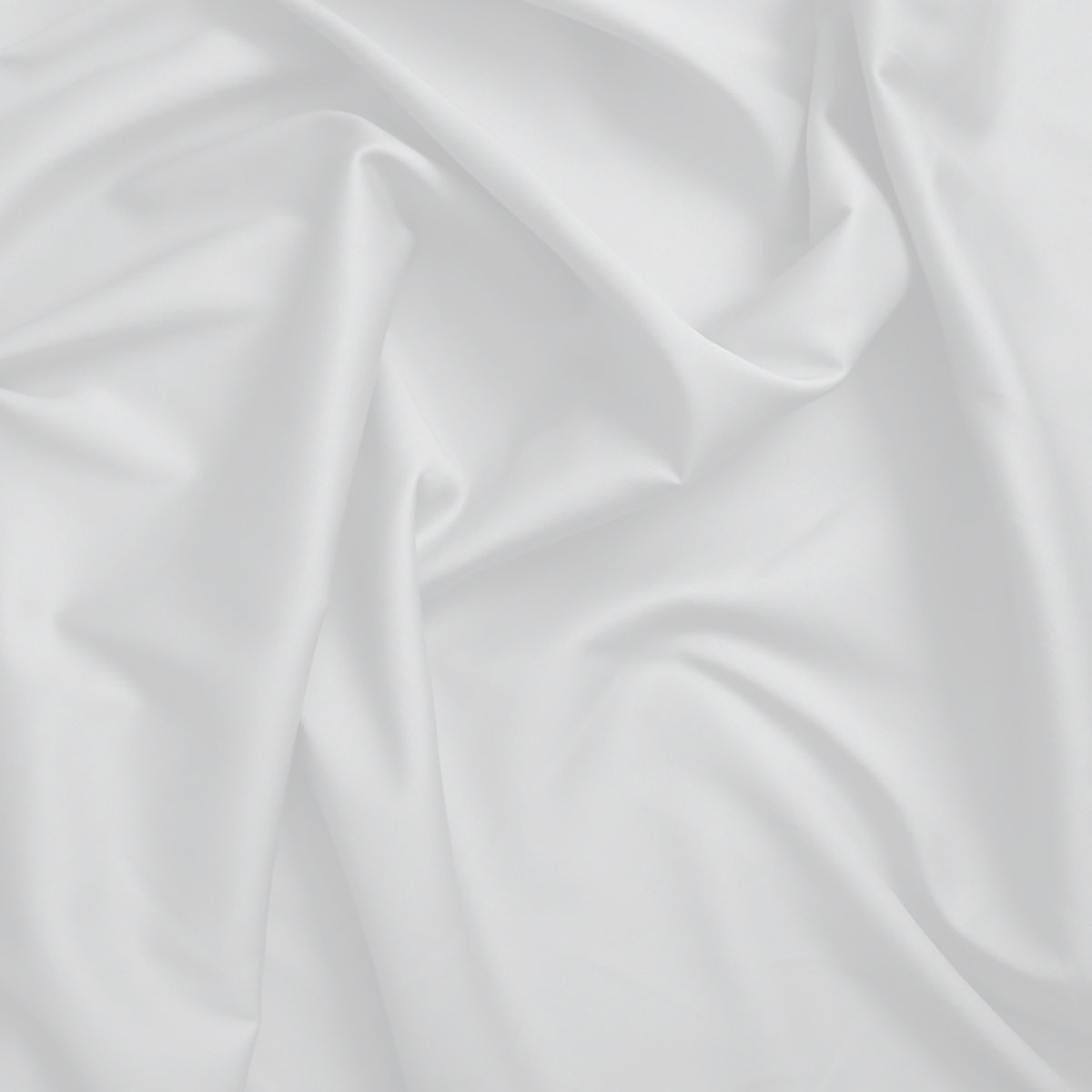 Drap plat satin de coton blanc