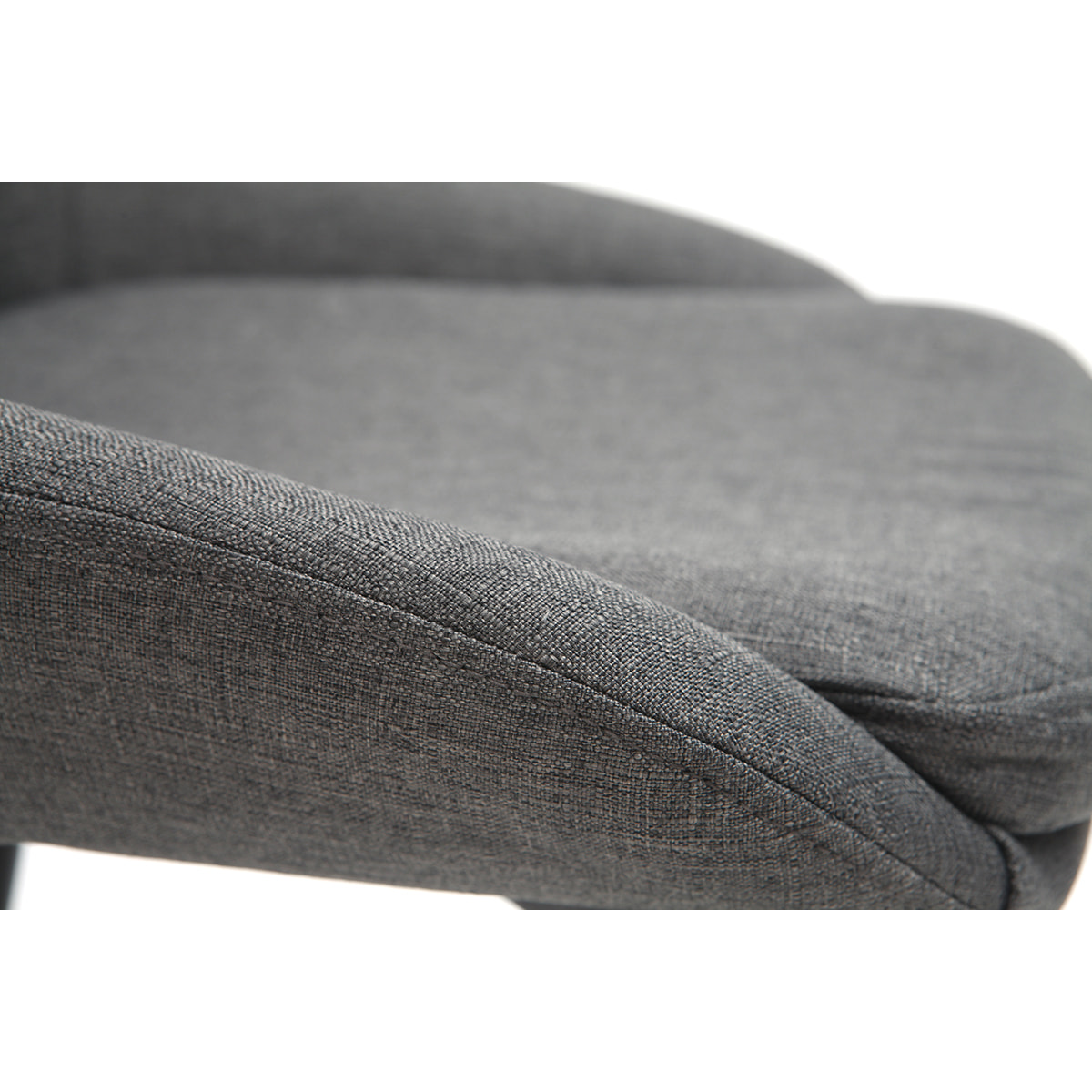 Chaises design en tissu gris et métal noir (lot de 2) HOLO