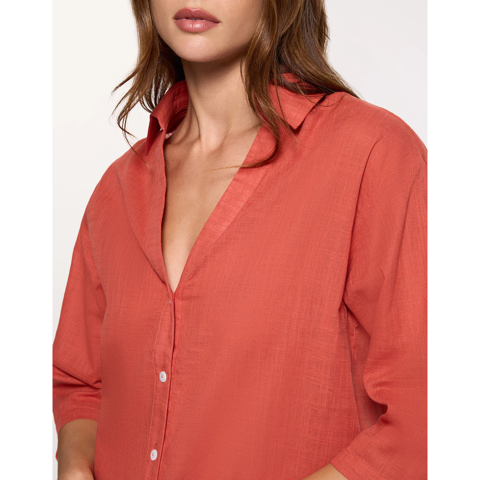 Camisa Manga Larga Rojo Teja - Astromi