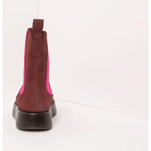 Botines 1345 NOBUCK BURDEOS-FUCSIA/ MALAGA color Burdeos-fucsia