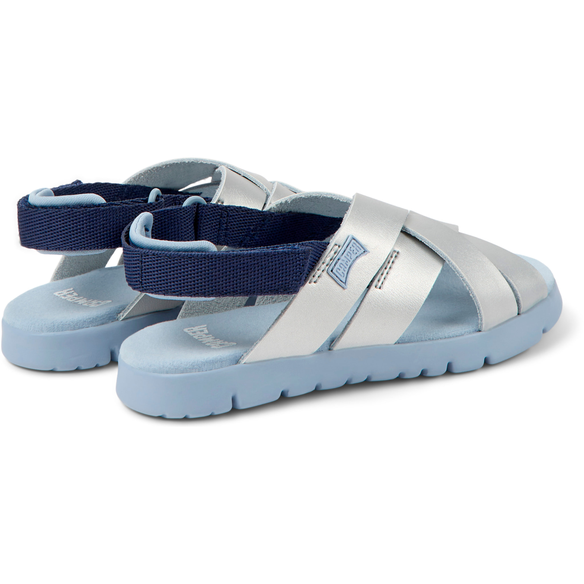 Sandalias - CAMPER Oruga - Plateado - Cuero liso