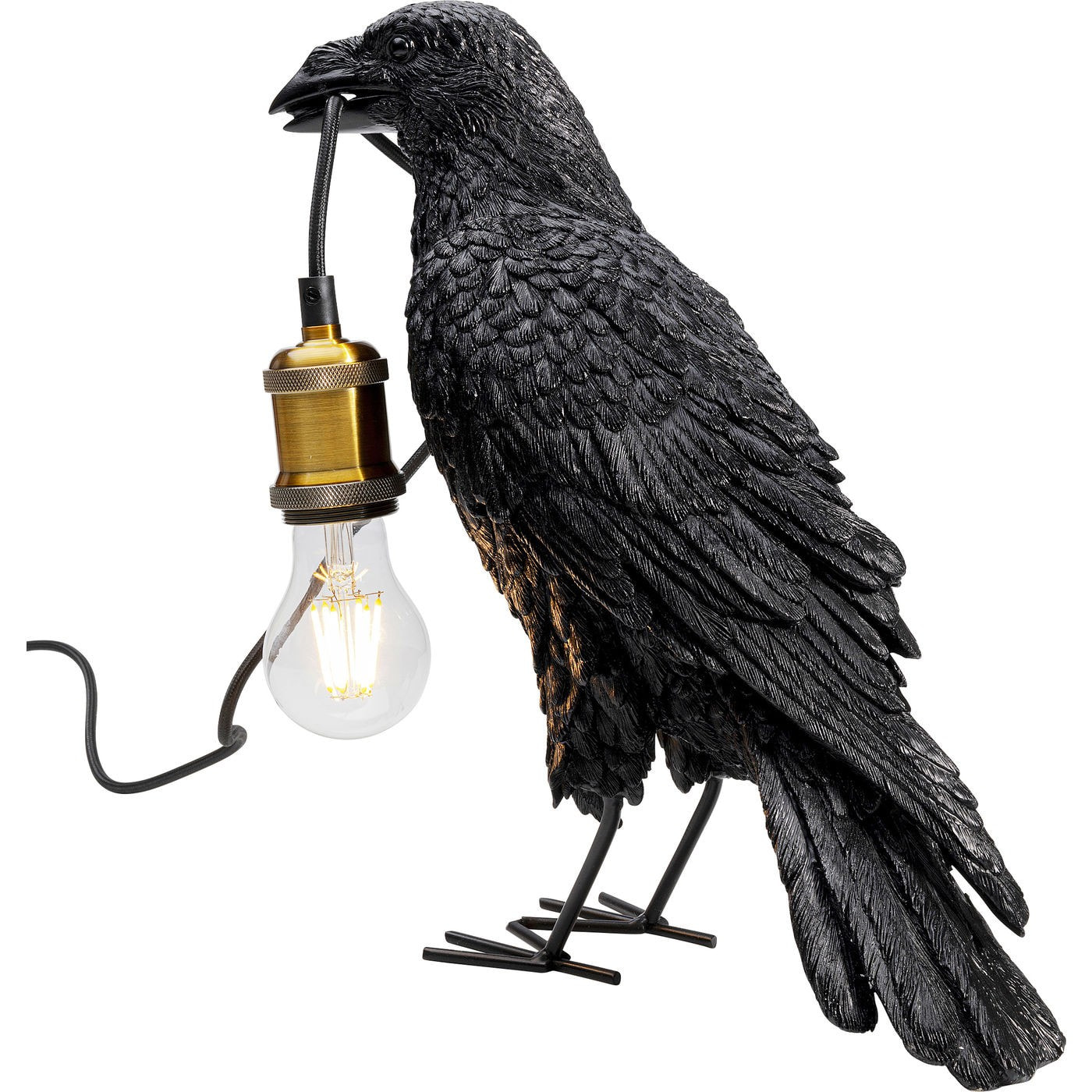 Lampe corbeau noir Kare Design